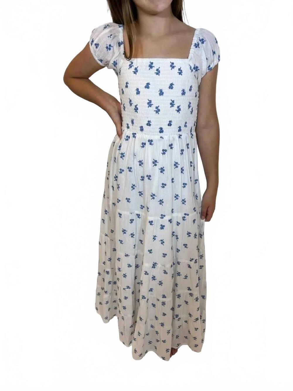 NEW KATIE J NYC girls boho eyelet indie dress in floral